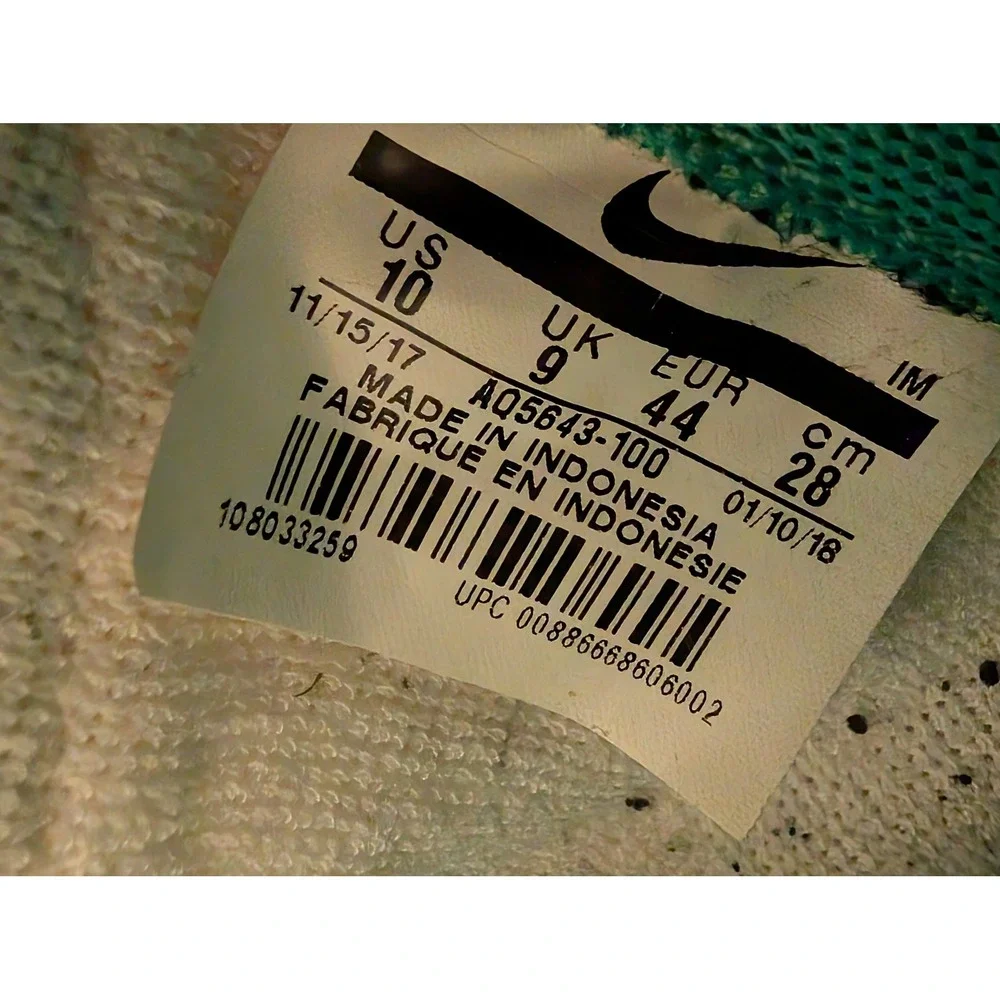 Nike Vandal High Supreme QS Sail White Teal Iridescent Mens 10 AQ5643-100